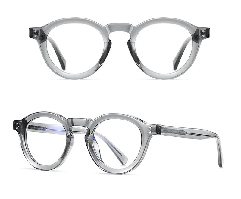 Peekaboo Retro-Brille mit klaren Gläsern für Damen, TR90-Acetat-Brillengestell für Herren, koreanischer Stil, hochwertige Herren-Vintage-Brille – Detail 11