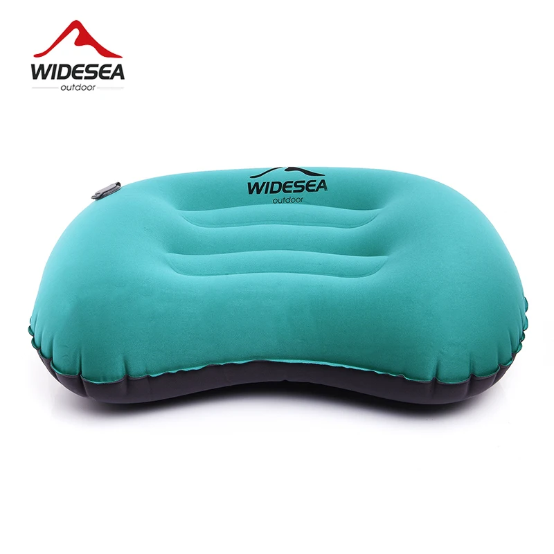 Widesea Portable Inflatable Pillow Camping Equipment  Compressible Folding Air Cushion Outdoor Protective Tourism Sleeping Gear