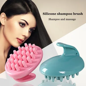 

Silicone Head Hair Washing Comb Scalp Shampoo Brush Multi-point Massager Multi-point Massage Brushes Soft Silicone Cleaning Comb
