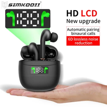 

SIMKOOII Bluetooth 5.2 Wireless Earbuds TWS Wireless in-Ear Earphones with Charging Case Mini Headset Built-in Mic 6Hrs Usetime