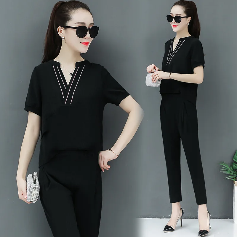 

Elegant Set WOMEN'S Dress Spring And Autumn 2019 Spring Clothing New Style Korean-style Western Style Two-Piece Set Goddess-Styl
