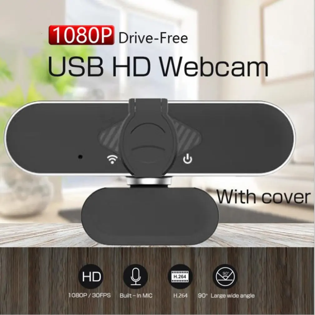 Câmera de computador de alta definição com microfone usb drive-livre plug and play câmera de chamada de vídeo-2