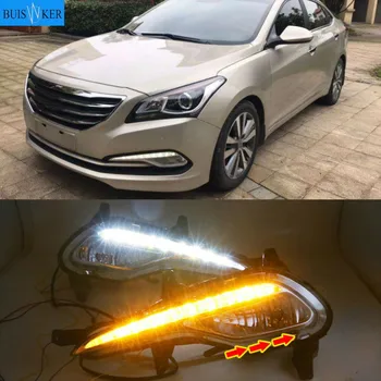 

1Pair LED Daytime Running Light Turning Signal Lamp DRL Day Light Front Bumper Fog Light For Hyundai MISTRA 2014-2016