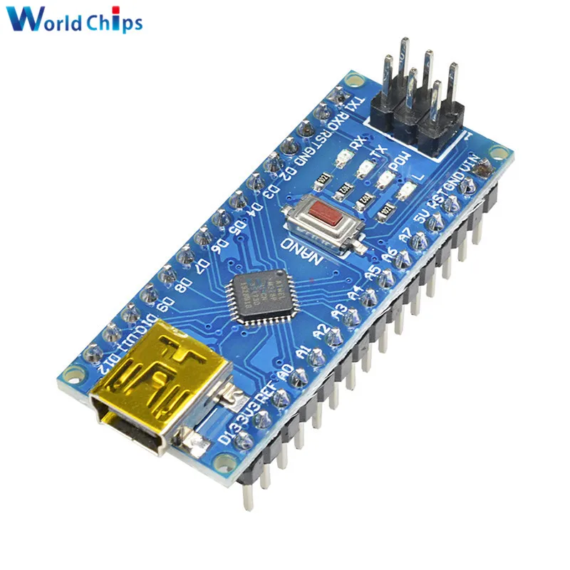 5PCS Nano V3.0 ATmega328P CH340G 5V 16M USB Micro Control Board For Arduino