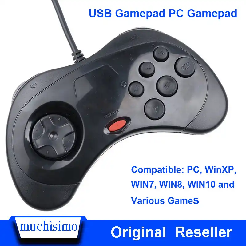 Wired 6 Buttons Sega Usb Classic Gamepad Usb Game Controller Joypad For Sega Genesis Md Pc 2 Y1301 Mac Mega Drive Gamepad Demo Board Accessories Aliexpress