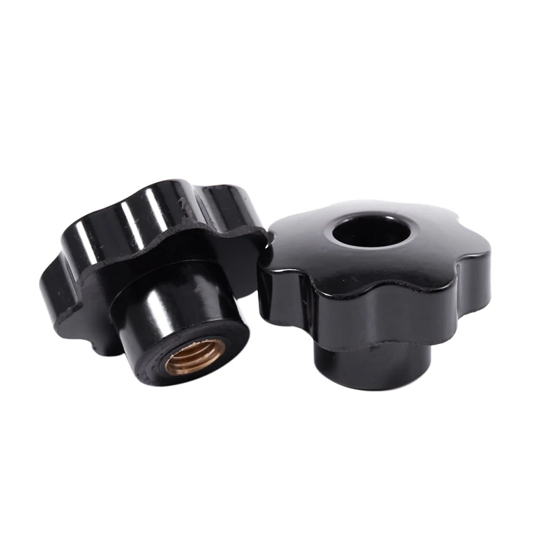 2 шт черный M12 50 мм Диаметр через отверстие звезда головка Зажимная ручка