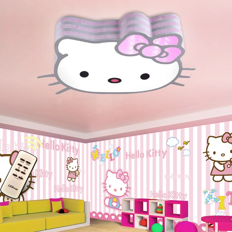 Hellokitty кошка мультфильм поглощает Топ Свет девушка принцесса комната Hello Kitty