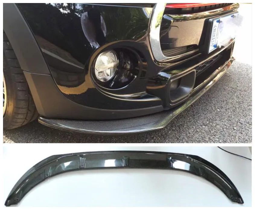 

Carbon Fiber Front Bumper Lip Spoiler Auto Car Diffuser Fits For BMW F55 F56 Mini Cooper