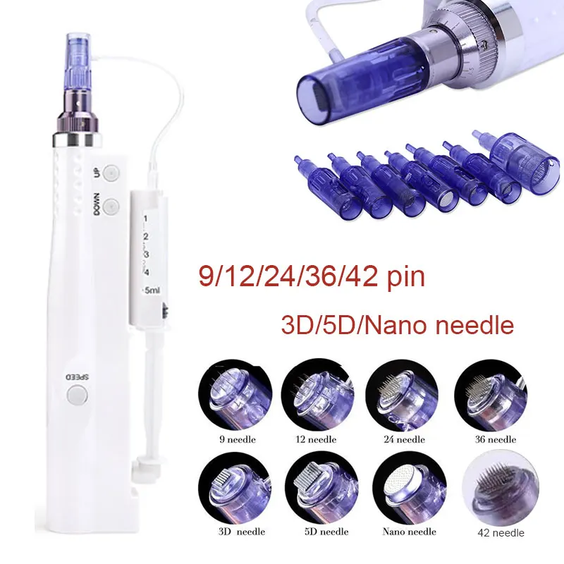 10pcs Needle Free Portable Skin injector water mesotherapy Consumables 9/12/24/36/42/ Nano/ 3D/5D dropshipping | Красота и здоровье