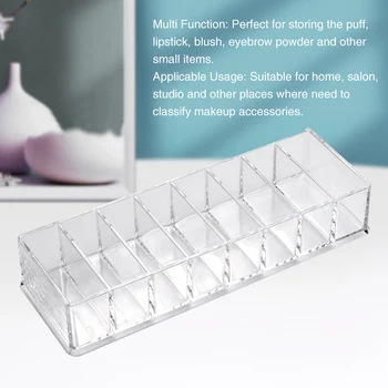 

8 Compartment Makeup Storage Box Holder Transparent Acrylic Compact Organizer Eyeshadow Palette Small Item Studio Pressed Powder