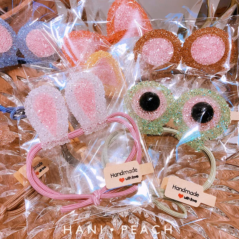 

Adorable Pet. Ear Crystal INS Net Red Girly Style Frog Hair Band Tie Hair Band Hair Band Hair Accessories