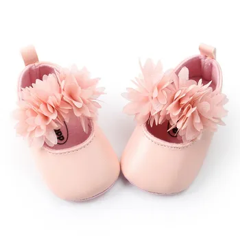 

Cute New Fashion Baby Shoes Floral PU Leather Infant First Walkers Soft Sloe Mary Jane Party Girls Prewalkers for 0-18M