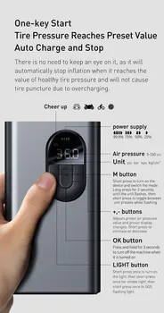 Baseus Car Air Compressor Electric Tyre Inflator Pump With LED Lamp For Motorcycle Bicycle Tire Portable Inflatable Pump 16