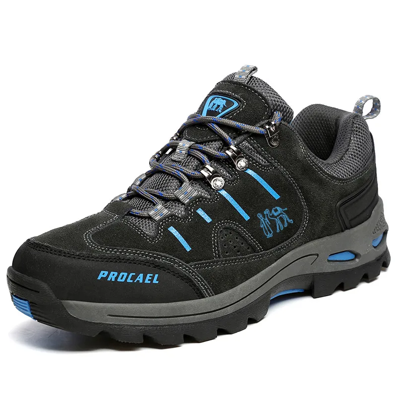 Humtto треккинговые ботинки мужская обувь для пешего туризма Большие размеры замшевая обувь мужские дезерты ветрозащитные Кроссовки противоскользящие альпинистские - Цвет: gray