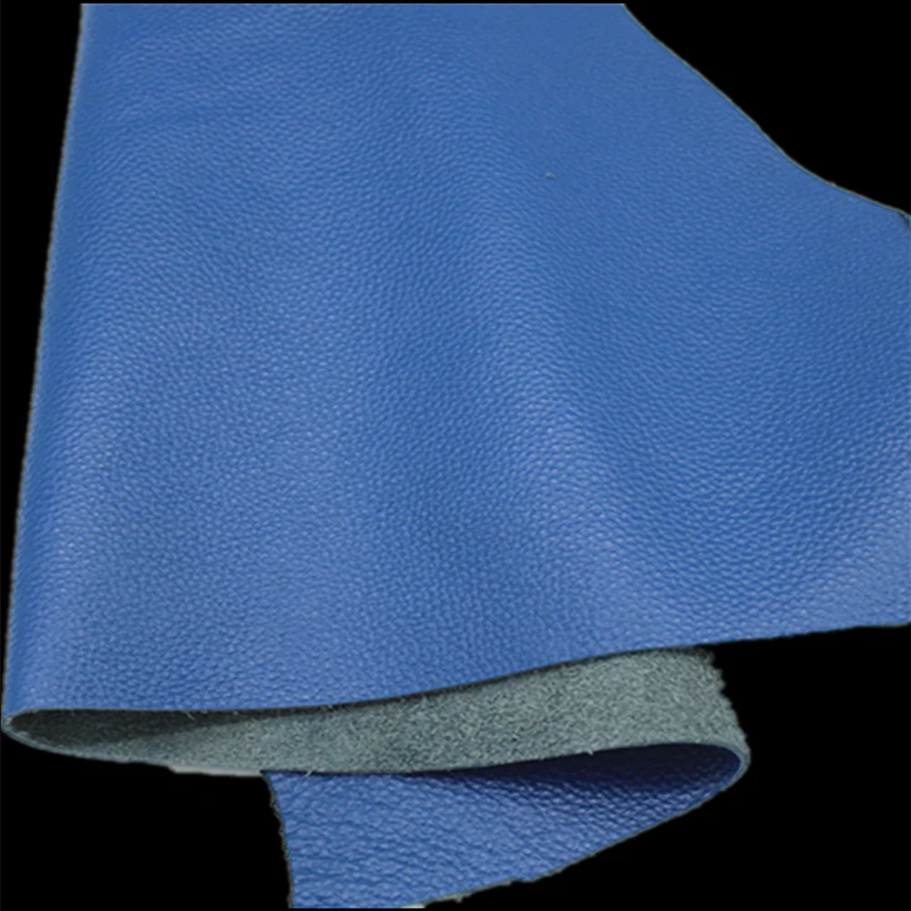Genuine Cowhide Leather Fabric Navy Blue Top Layer Whole Material Sofa Bed Furniture Handmade DIY leather fabric leather material handmade leather