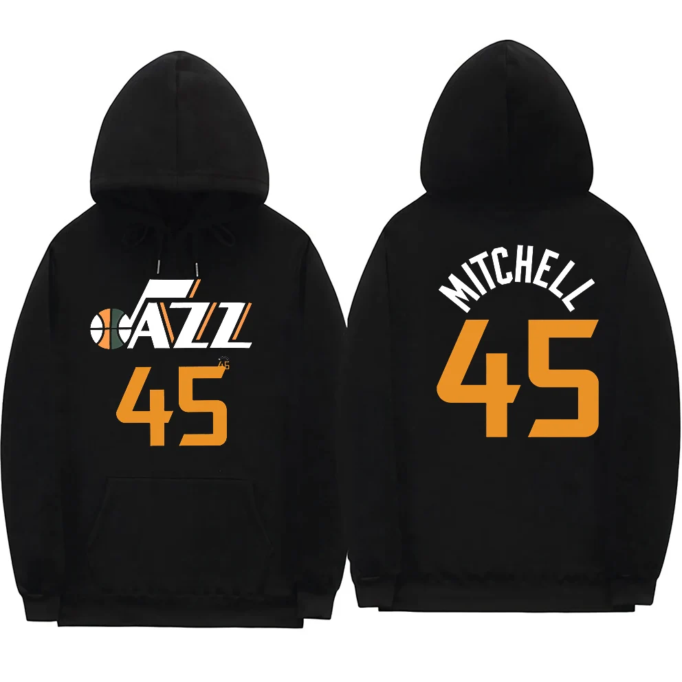 Черный Толстовка с надписью «DONOVAN MITCHELL» - Цвет: Черный