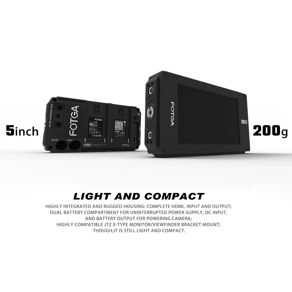 Камера FOTGA A50TL 5 &quotFHD IPS видео монитор на полях вход/выход Двойной аккумулятор для 5D