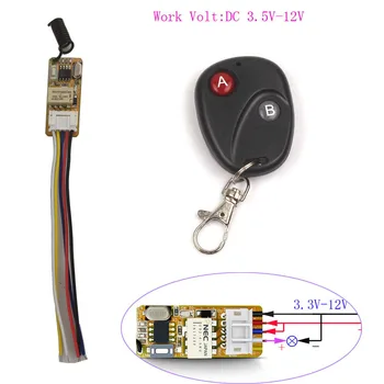 

Sleeplion DC 3V 3.6V 5V 6V 9V 12V Mini Relay Wireless Switch Remote Control Micro Switch 3V-12V Receiver Transmitter 315MHz 433M