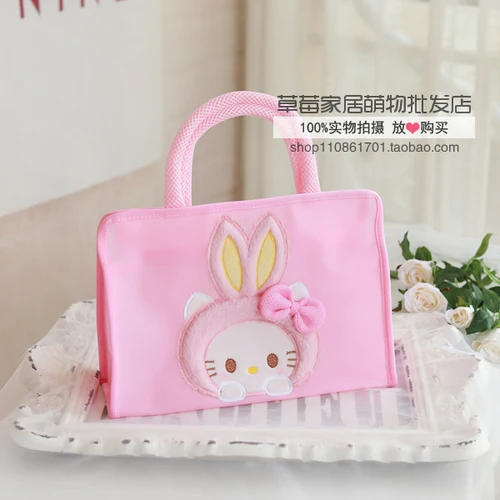 Мультфильм hello kitty My Melody little oroll маленькие Две звезды прозрачные косметички для хранения макияжа Сетчатая Сумка Пляжная моющаяся сумка - Цвет: 5