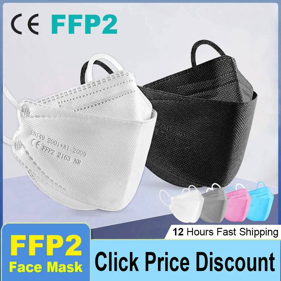 Маски для лица ffp2 4-слойная маска рта многоразовый респиратор CE FPP2 FFP2 защитная