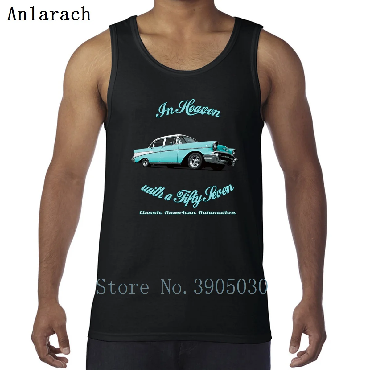 

57 Chevy Belair 2015 Vests Great Graphic Round Neck Spring Tank Top For Men Hilarious Singlets Normal Singlet Printing
