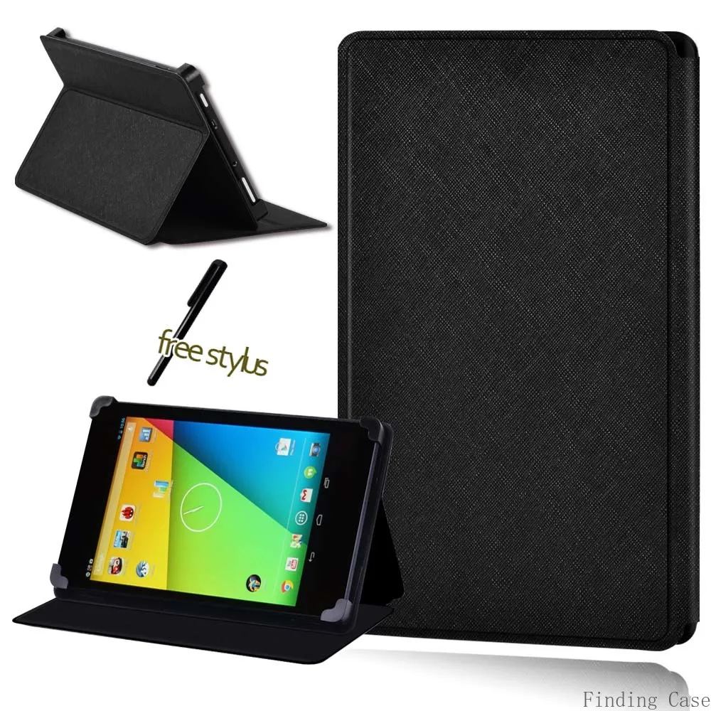 

Tablet Case For Google Nexus 7 / Nexus 9 Universal Folio Tablet PU Leather Stand Shockproof Cover Case + Free Stylus