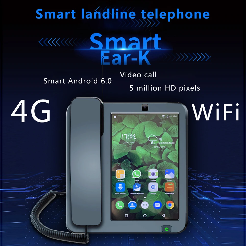 3g 4G LTE sim фиксированный беспроводной стационарный Android 6,0 с 4G SIM сетевой видео телефон globl универсальный для пожилых людей wifi видео мобильный fone