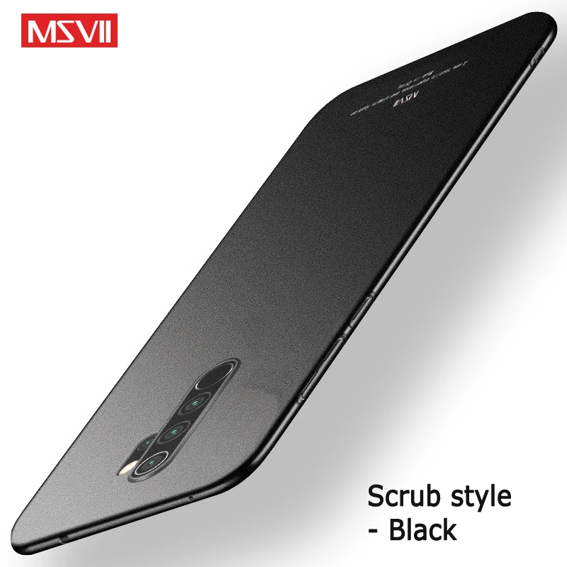 Redmi Note 8T 8 чехол MSVII матовый чехол для Xiaomi Redmi Note 8 Pro Чехол Xiomi Note8 Global PC чехол для Xiaomi Note 7 8 Pro Чехол - Цвет: Scrub Black