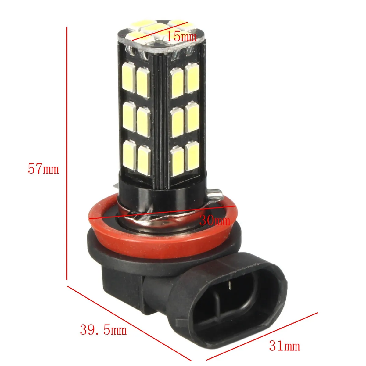 2x H11 30 светодиодов 5630SMD Противотуманные фары Дневные Фары Светильник лампы белый 6000 К авто, вождения, бега, светодиодные лампы 12V