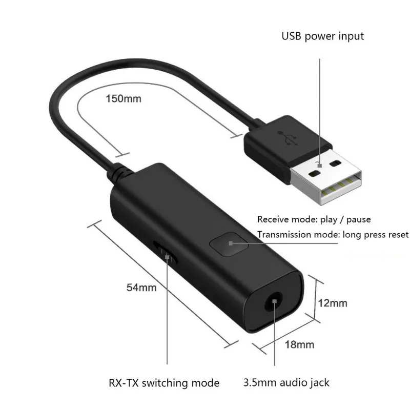 USB Bluetooth передатчик HiFi Качество стерео звук ТВ ноутбук беспроводной адаптер ключа