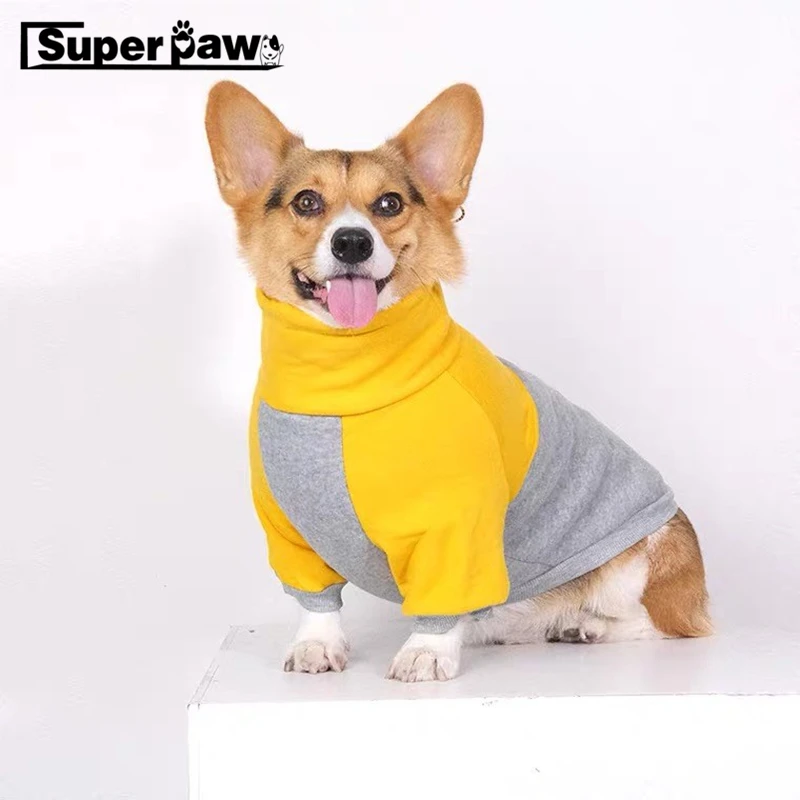 

Fashion Pet Dog Jacket Corgi Winter Warm Coat Hoodie Sweater Clothes for Small Medium Dogs French Bulldog Pug Costume KLC27