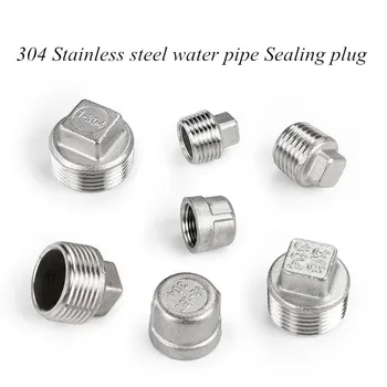 

1pc 304 Stainless steel 20mm 25mm water pipe plug Hose conduit end Decorative cover Sealing ring Thicken Faucet Accessories