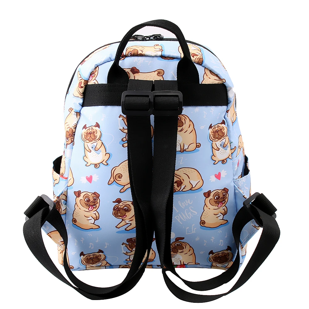  Deanfun Mini Backpacks For Girls Printing Cute Pug Waterproof Small Bags For Women Shopping Bag For - 4000147639719
