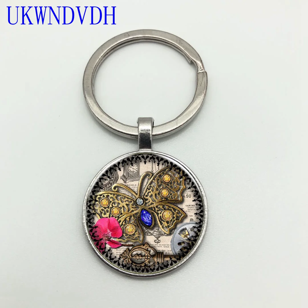 

Steampunk Butterfly Pendant Keychain Fashion Classic Keychain Pendant