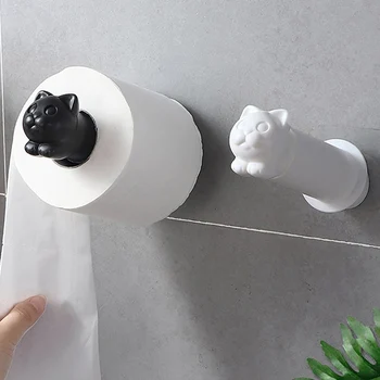 

Adjustable telescopic Toilet Paper Holders Kitchen Roll Holder Towel Tissue Storage Rack Adhesive Sticker Organizer Accessor