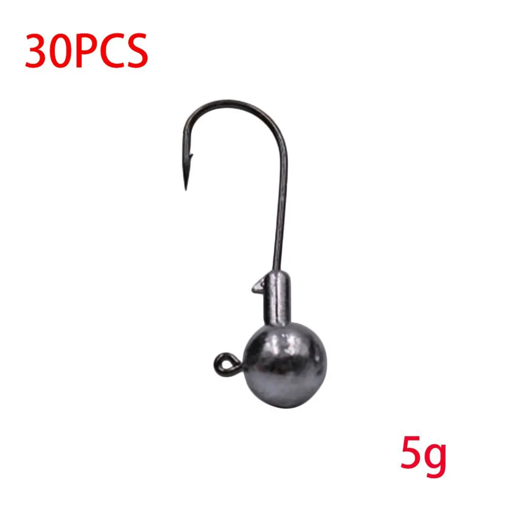 30 шт./компл. Lead Jig Head рыболовный крючок Мягкая приманка рыболовные снасти для любителей рыбалки рыболовные принадлежности