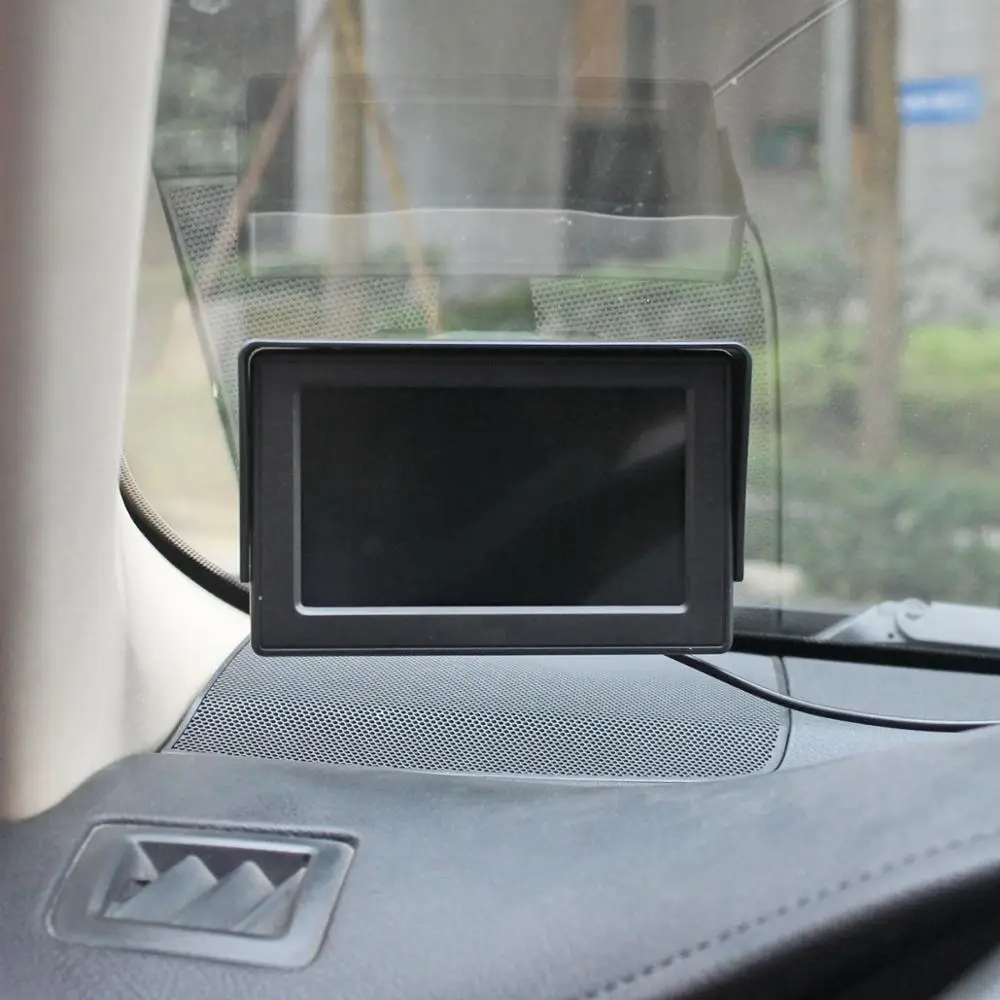 DIYKIT беспроводной 4," TFT lcd Видео автомобильный монитор 2 видео входа+ Автомобильная камера заднего вида система безопасности парковочная система заднего хода