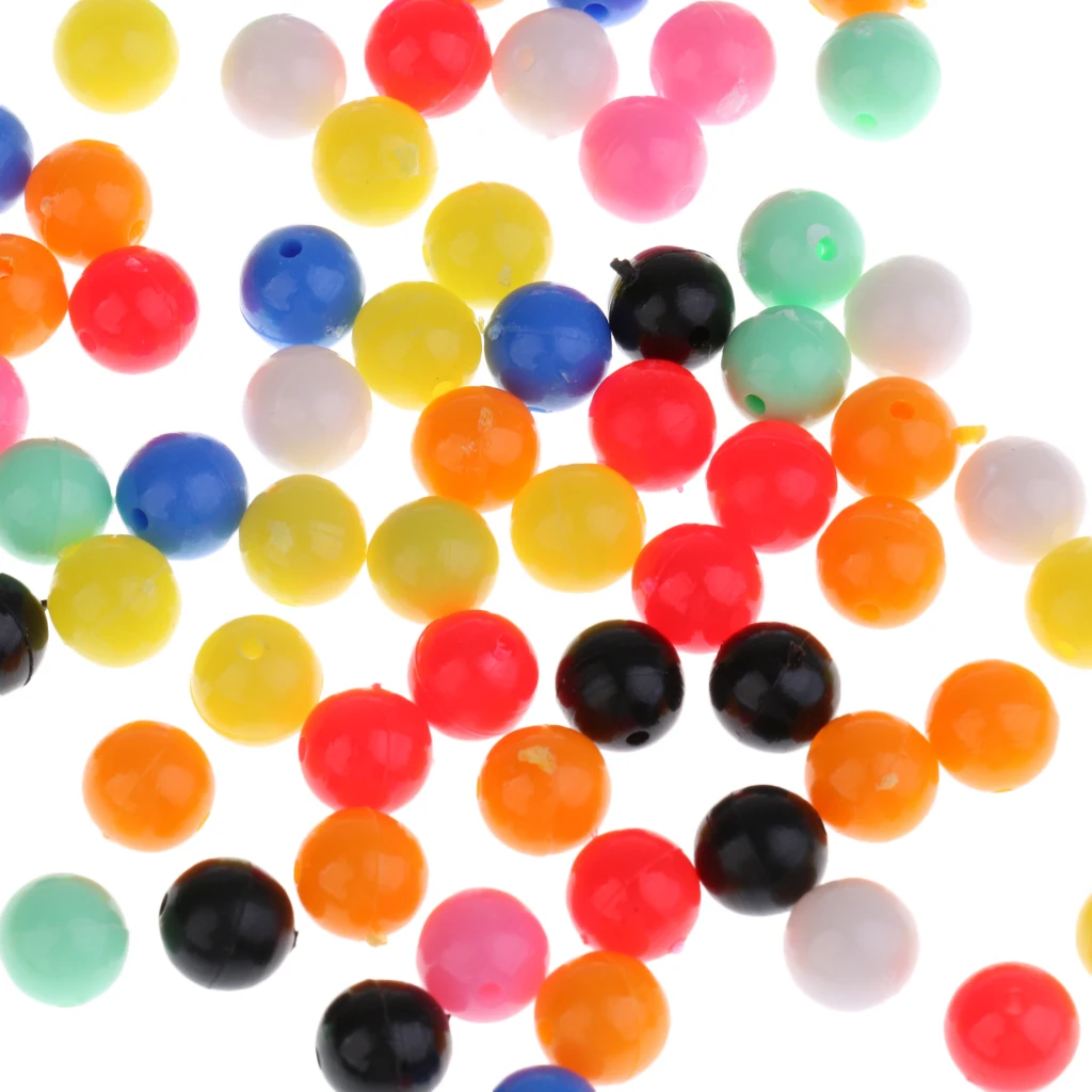 100pcs Multi-color Fishing Beads Lure Carp Fishing Beads Tackle Durable