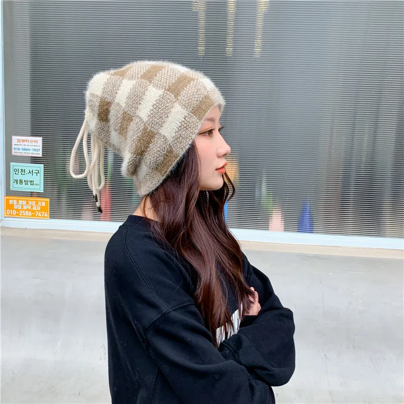 Visrover ο ٱ  Snood  Lic ܿ Skully  üũ  м   BeaniesFashion ī  