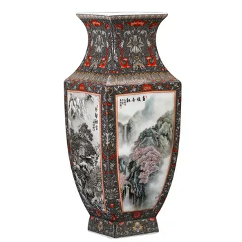 

NEW DESIGN ANTIQUE JINGDEZHEN CERAMIC VASE VINTAGE CHINESE STYLE PORCELAIN FLOWER VASE FOR HOME OFFICE DECOR