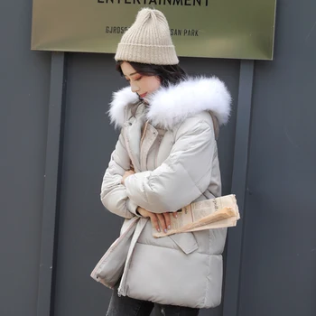 

Fashion Winter Coat Women Jackets Thick Down new design Parkas Big Fur Hooded Cotton Long Coats Warm Windbreaker Female Outwear