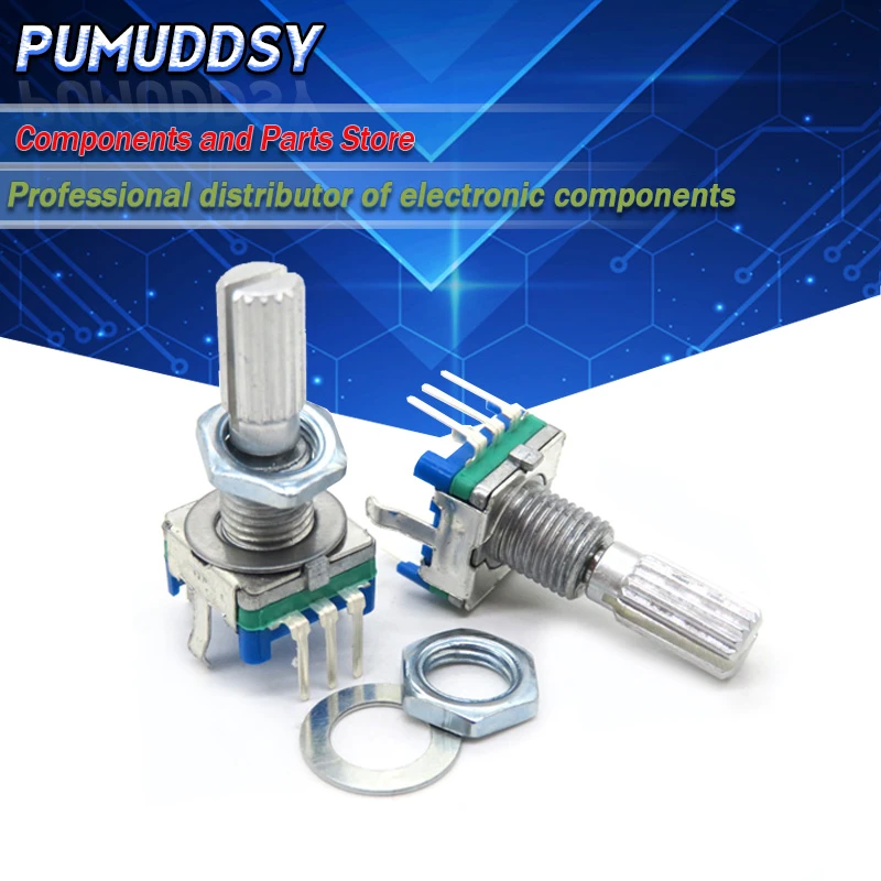 5pcs/lot Plum Handle 20mm Rotary Encoder Coding Switch Digital Potentiometer with Switch 5 Pin in Stock EC11 5pcs/lot Plum Handle 20mm Rotary Encoder Coding Switch Digital Potentiometer with Switch 5 Pin in Stock EC11