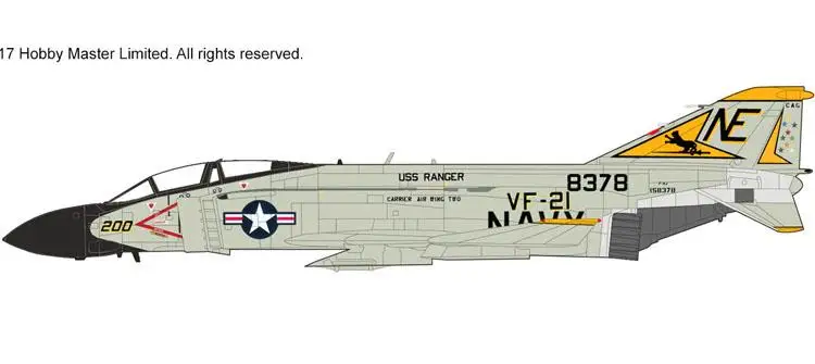 Хобби Мастер США Макдоннелл Дуглас F-4J Phantom VF-21 1/72 литье под давлением модель самолета