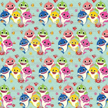 

kids birthday party decoration ocean animal air shark baby dress cloth cute fish Fabric by meter DIY Sewing Tissue Needlework