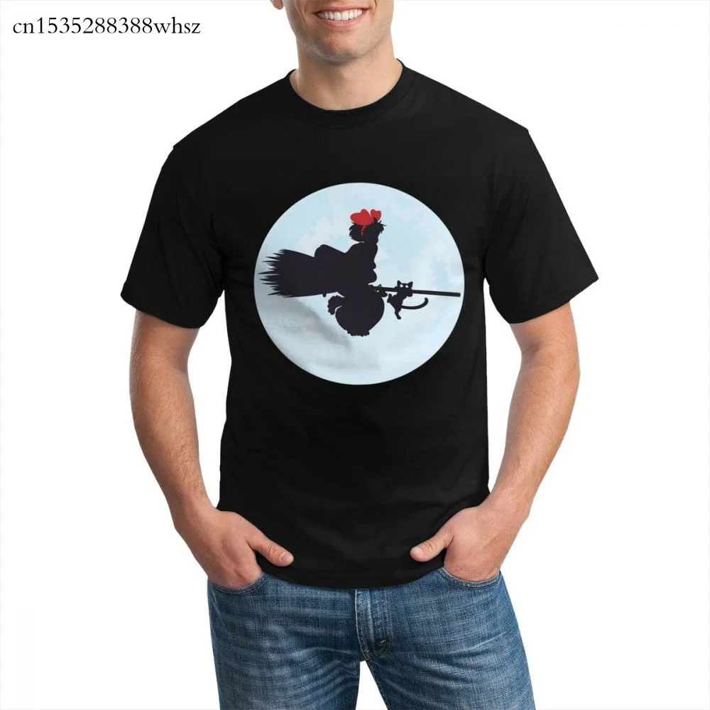 

Silhouette Of Kiki's Delivery Service Witch graphic t shirt for men 2020