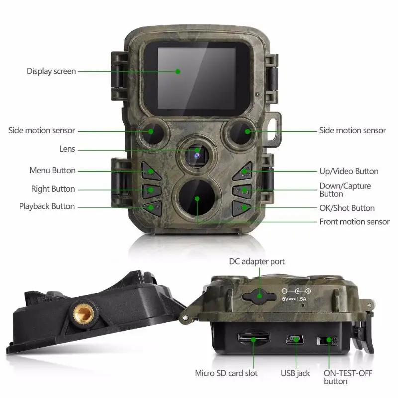 Mini300 Hunting Trail Camera 12MP GPRS MMS 1080P IR Night Vision Video Camera A 