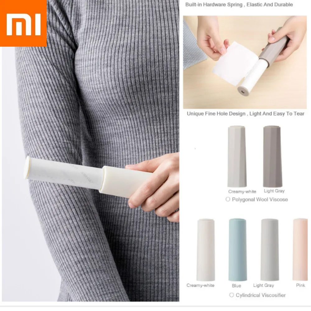 Xiaomi MIJIA Roller sticky paper Hair RemoverXiomi mi Portable Brush Organ For Daily Use Clothes Adhesive Hair Device Clothing