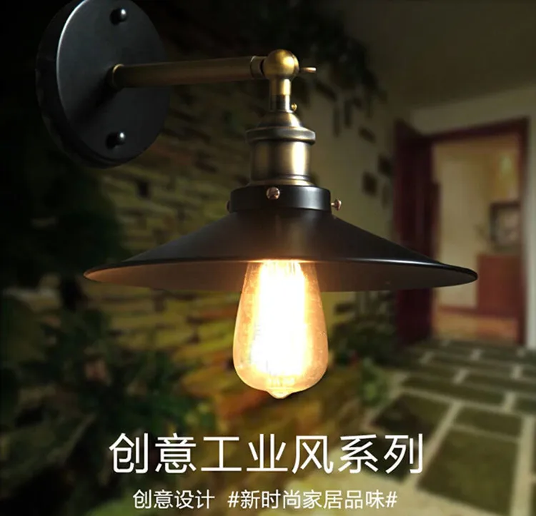 American Retro Wall+lamps Industrial Iron Wall Lamps Bathroom Light Waterproof Sconces Wall Light Kitchen Fixture Mirror Light