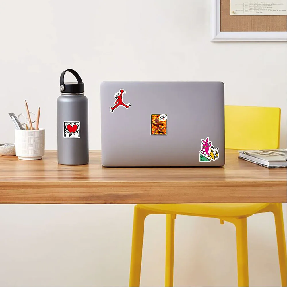 Cartoon Stickers Graffiti Stickers 10/30/50Pcs Keith Funny Cartoon Graffiti Sticker Waterproof Fridge Guitar Laptop Motorcycle Skateboard Joke Decal Classic Toy