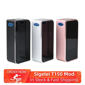 

Original Sigelei T150 TC Box MOD e cigarette 150W box mod Vape Fashion Touch screen control Support Dual 18650 Battery Box mod